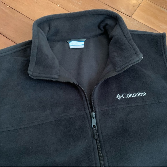 Columbia Full Zip Fleece Vest Black - Picture 1 of 10